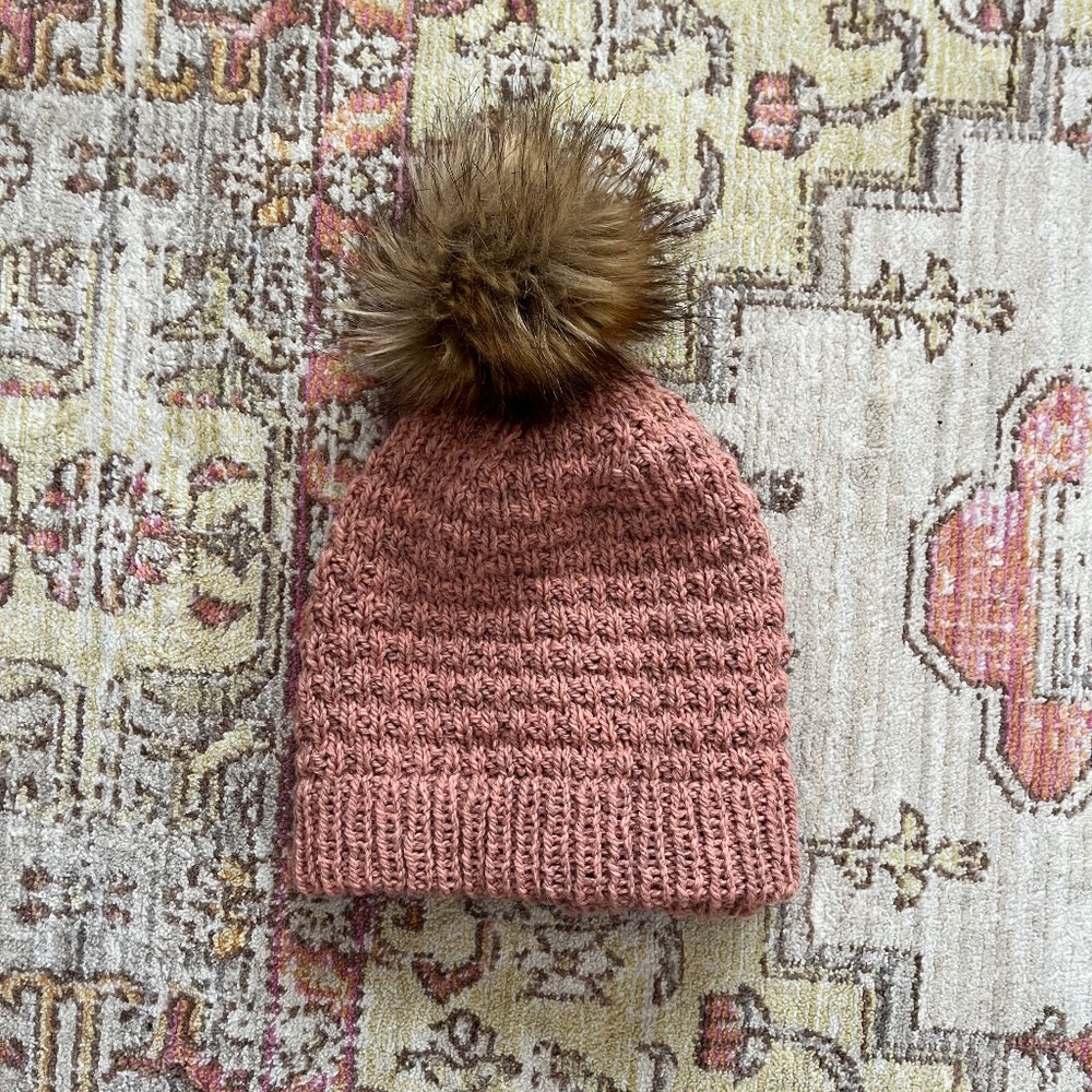 Wool handknit womens beanie